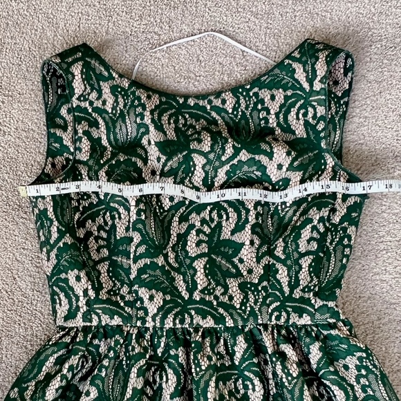 Zara Green Lace Mini Dress - Picture 5 of 9